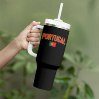 Portugal Tumbler With Handle Portuguese Flag Futebol Fan - Wonder Print Shop