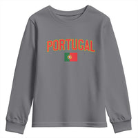 Portugal Youth Sweatshirt Portuguese Flag Futebol Fan - Wonder Print Shop