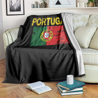 Portugal Flag Throw Blanket Retro Vintage Portuguese Flags Futebol - Wonder Print Shop