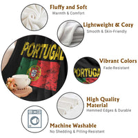 Portugal Flag Throw Blanket Retro Vintage Portuguese Flags Futebol - Wonder Print Shop