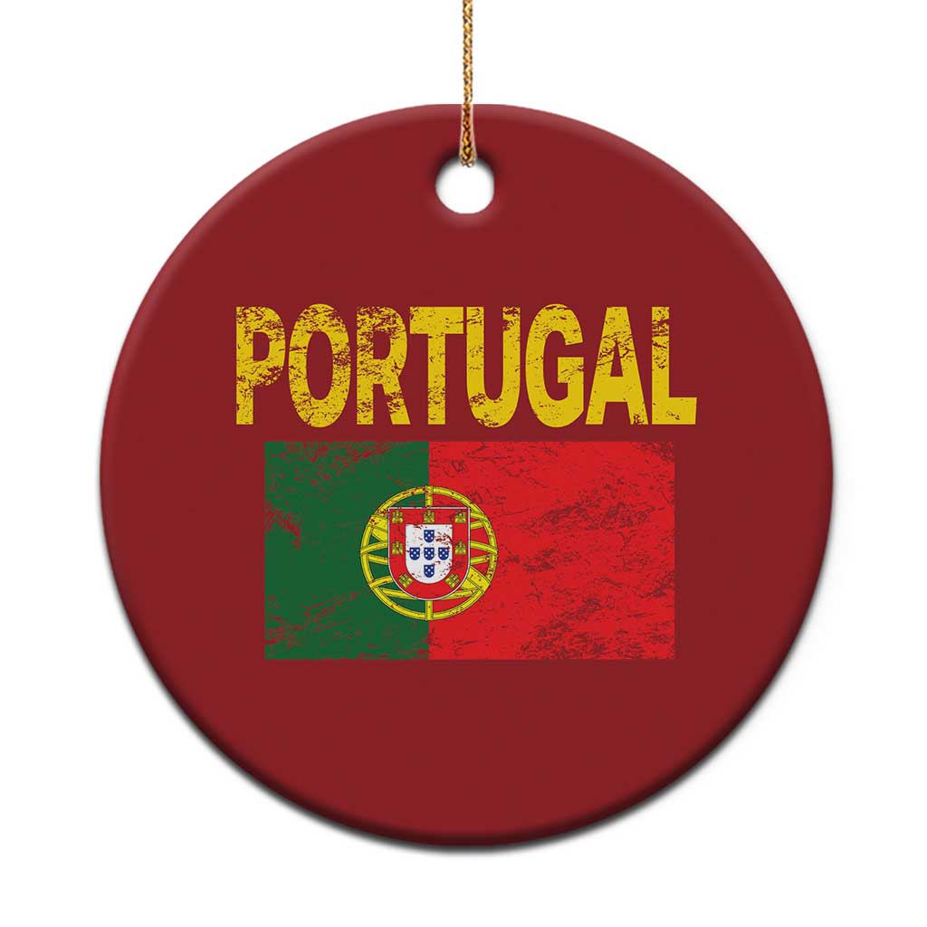 Portugal Flag Christmas Ornament Retro Vintage Portuguese Flags Futebol - Wonder Print Shop