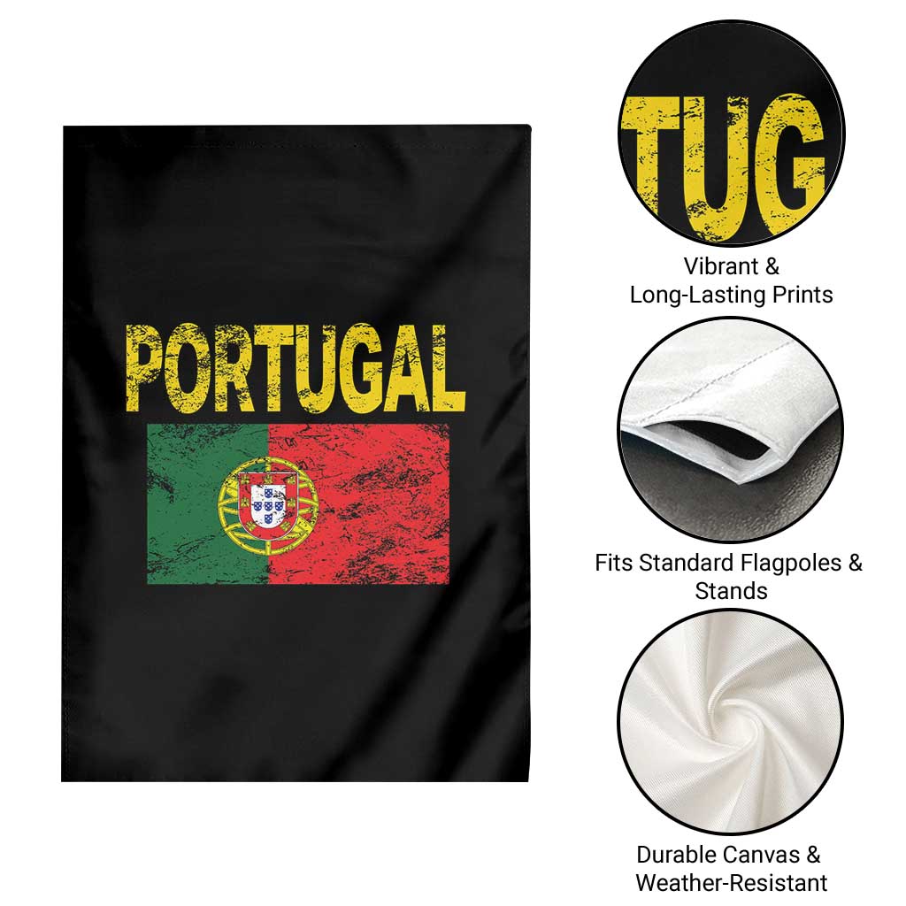 Portugal Flag Garden Flag Retro Vintage Portuguese Flags Futebol - Wonder Print Shop