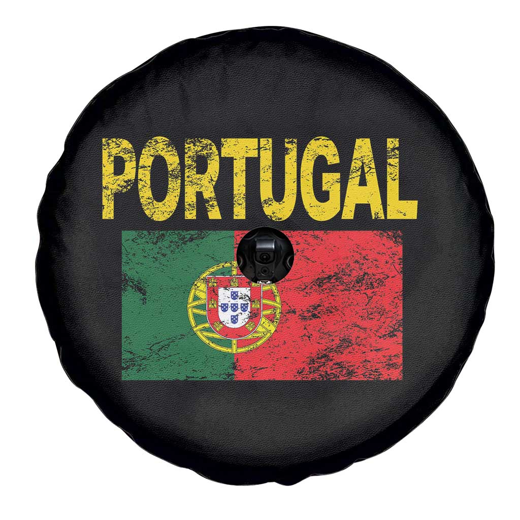 Portugal Flag Spare Tire Cover Retro Vintage Portuguese Flags Futebol - Wonder Print Shop