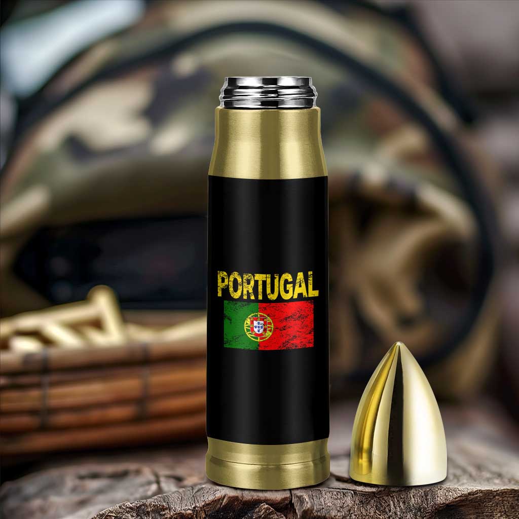 Portugal Flag Bullet Tumbler Retro Vintage Portuguese Flags Futebol - Wonder Print Shop