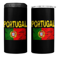 Portugal Flag 4 in 1 Can Cooler Tumbler Retro Vintage Portuguese Flags Futebol - Wonder Print Shop