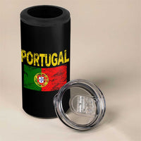 Portugal Flag 4 in 1 Can Cooler Tumbler Retro Vintage Portuguese Flags Futebol - Wonder Print Shop