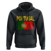 Portugal Flag Hoodie Retro Vintage Portuguese Flags Futebol - Wonder Print Shop
