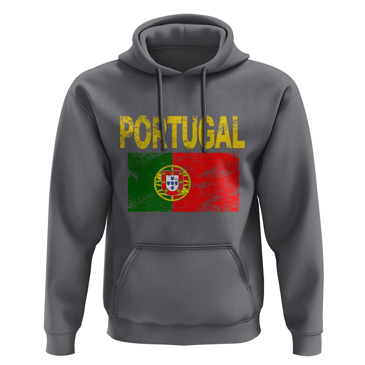 Portugal Flag Hoodie Retro Vintage Portuguese Flags Futebol - Wonder Print Shop