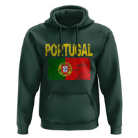 Portugal Flag Hoodie Retro Vintage Portuguese Flags Futebol - Wonder Print Shop