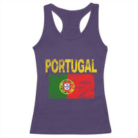 Portugal Flag Racerback Tank Top Retro Vintage Portuguese Flags Futebol - Wonder Print Shop
