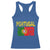 Portugal Flag Racerback Tank Top Retro Vintage Portuguese Flags Futebol - Wonder Print Shop
