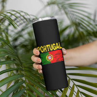 Portugal Flag Skinny Tumbler Retro Vintage Portuguese Flags Futebol - Wonder Print Shop