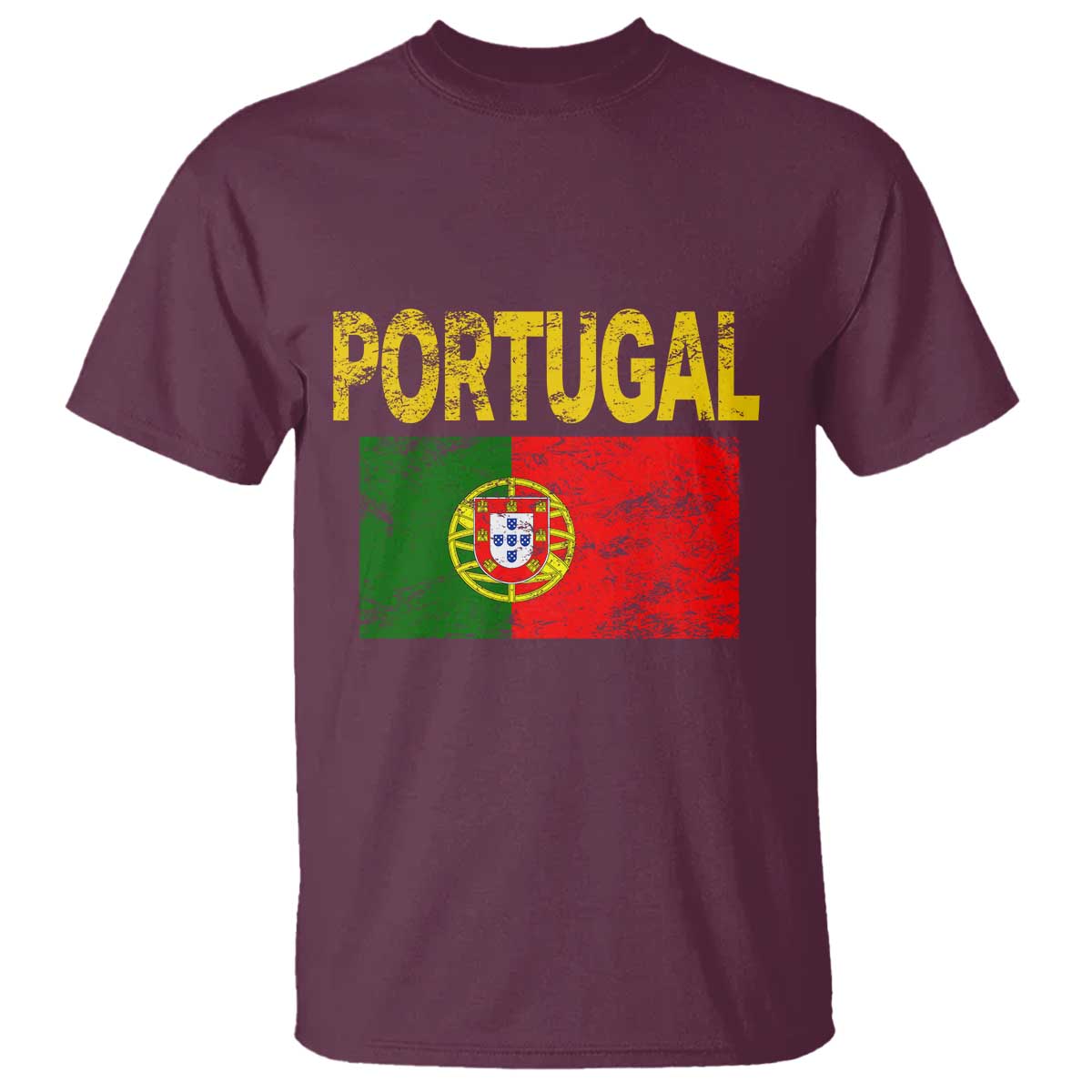 Portugal Flag T Shirt Retro Vintage Portuguese Flags Futebol - Wonder Print Shop