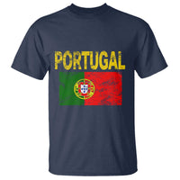 Portugal Flag T Shirt Retro Vintage Portuguese Flags Futebol - Wonder Print Shop