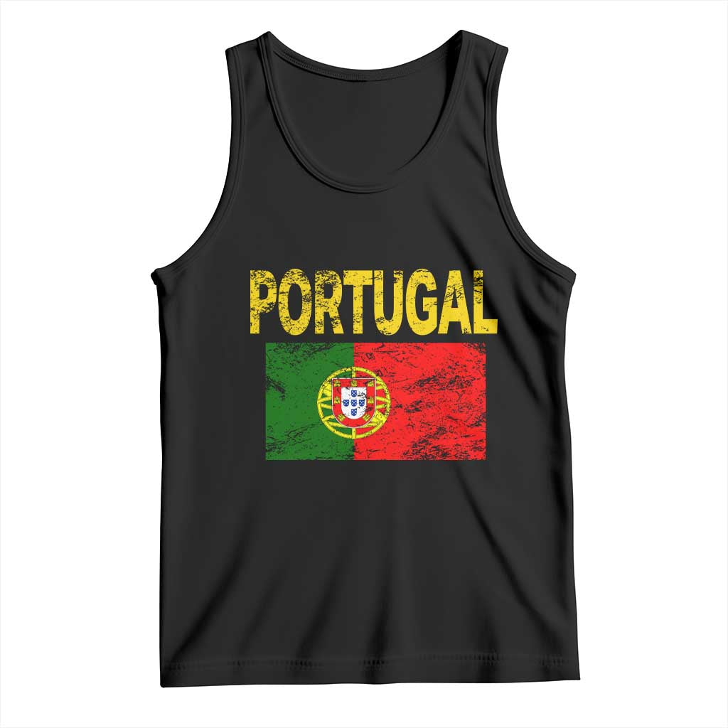 Portugal Flag Tank Top Retro Vintage Portuguese Flags Futebol - Wonder Print Shop