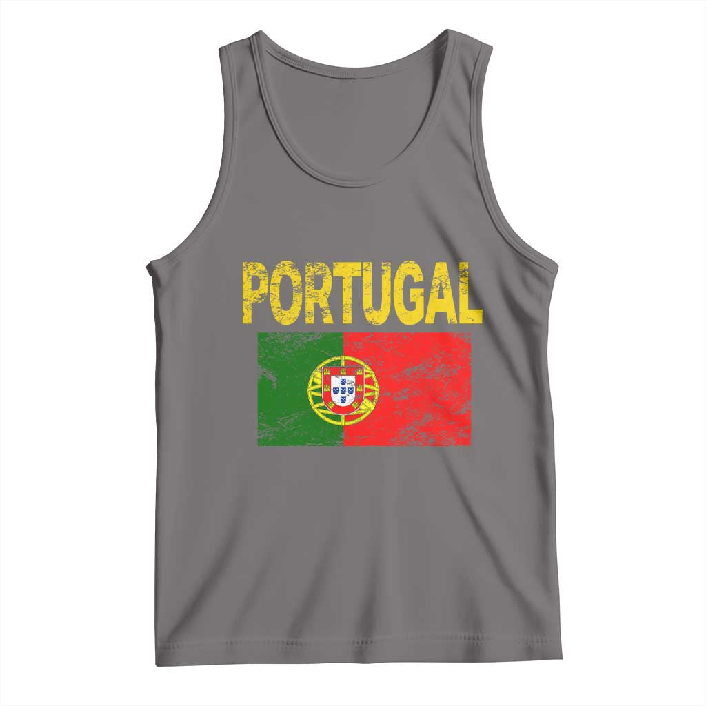 Portugal Flag Tank Top Retro Vintage Portuguese Flags Futebol - Wonder Print Shop