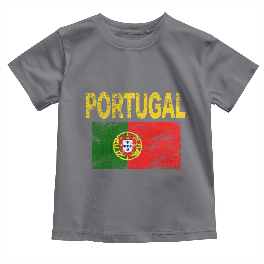 Portugal Flag Toddler T Shirt Retro Vintage Portuguese Flags Futebol - Wonder Print Shop
