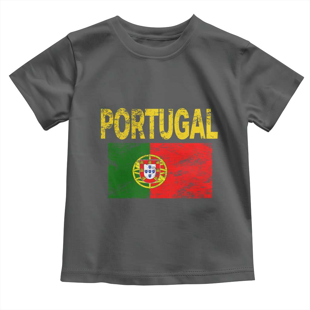 Portugal Flag Toddler T Shirt Retro Vintage Portuguese Flags Futebol - Wonder Print Shop