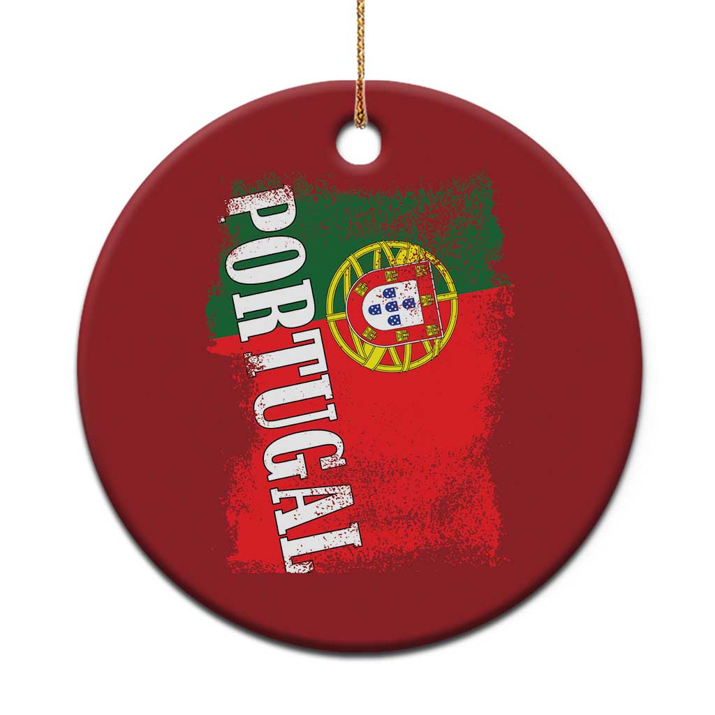 Portugal Flag Christmas Ornament Retro Vintage Futebol Portuguese Flags - Wonder Print Shop