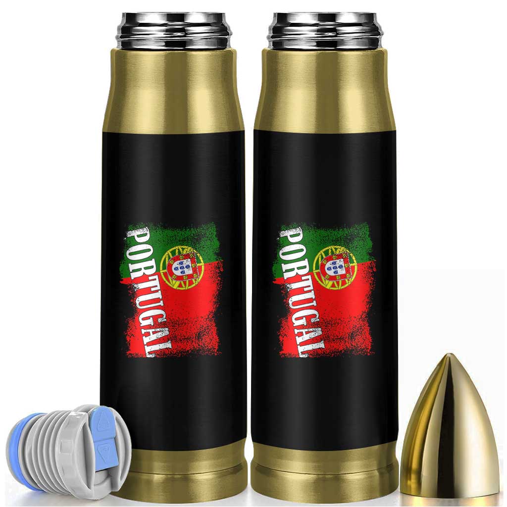 Portugal Flag Bullet Tumbler Retro Vintage Futebol Portuguese Flags - Wonder Print Shop