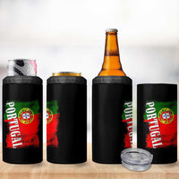 Portugal Flag 4 in 1 Can Cooler Tumbler Retro Vintage Futebol Portuguese Flags - Wonder Print Shop