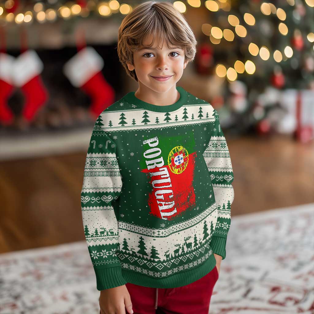 Portugal Flag Ugly Christmas Sweater Retro Vintage Futebol Portuguese Flags - Wonder Print Shop