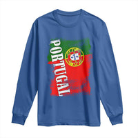 Portugal Flag Long Sleeve Shirt Retro Vintage Futebol Portuguese Flags - Wonder Print Shop