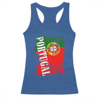 Portugal Flag Racerback Tank Top Retro Vintage Futebol Portuguese Flags - Wonder Print Shop