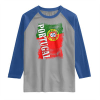 Portugal Flag Raglan Shirt Retro Vintage Futebol Portuguese Flags - Wonder Print Shop
