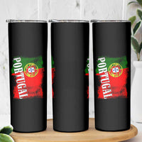 Portugal Flag Skinny Tumbler Retro Vintage Futebol Portuguese Flags - Wonder Print Shop