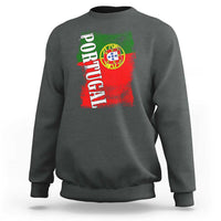 Portugal Flag Sweatshirt Retro Vintage Futebol Portuguese Flags - Wonder Print Shop
