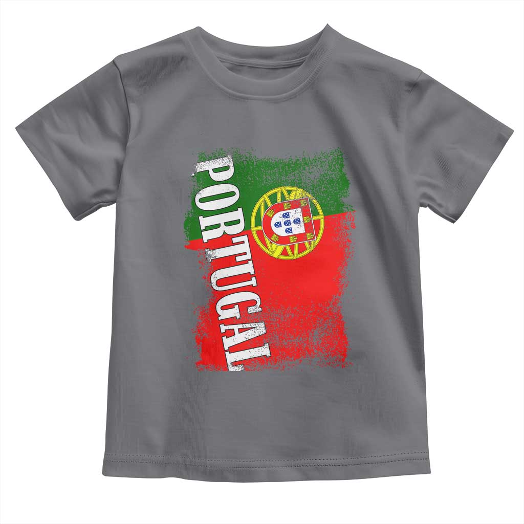 Portugal Flag Toddler T Shirt Retro Vintage Futebol Portuguese Flags - Wonder Print Shop