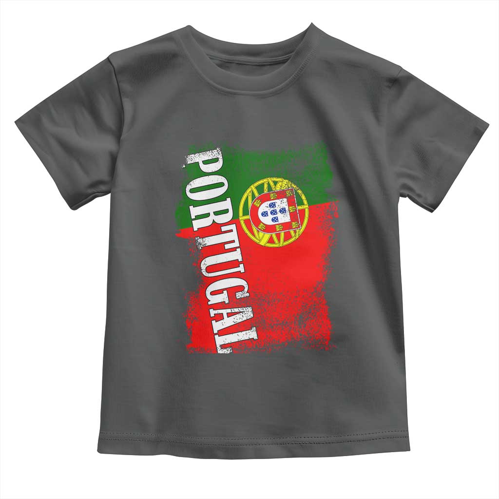 Portugal Flag Toddler T Shirt Retro Vintage Futebol Portuguese Flags - Wonder Print Shop