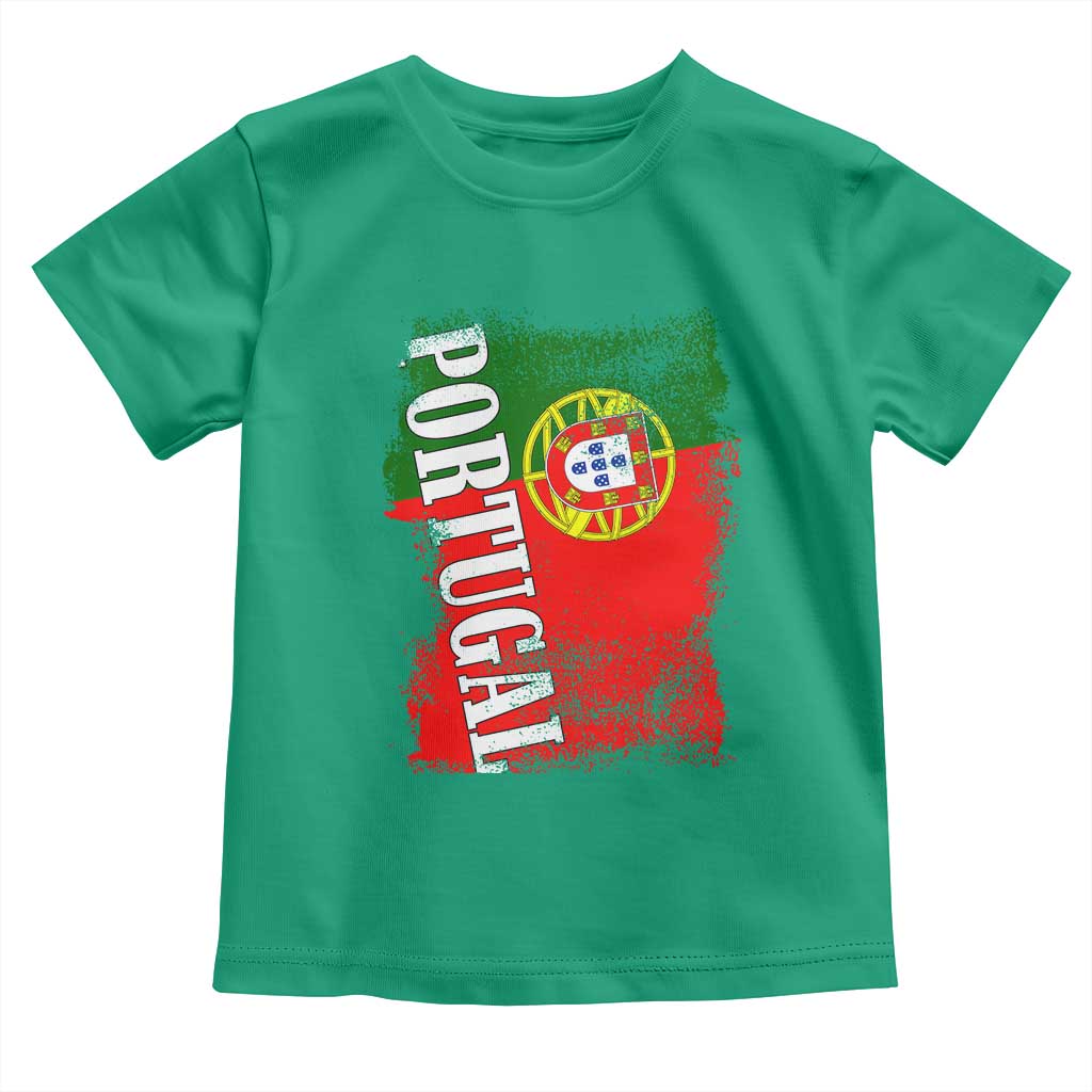 Portugal Flag Toddler T Shirt Retro Vintage Futebol Portuguese Flags - Wonder Print Shop