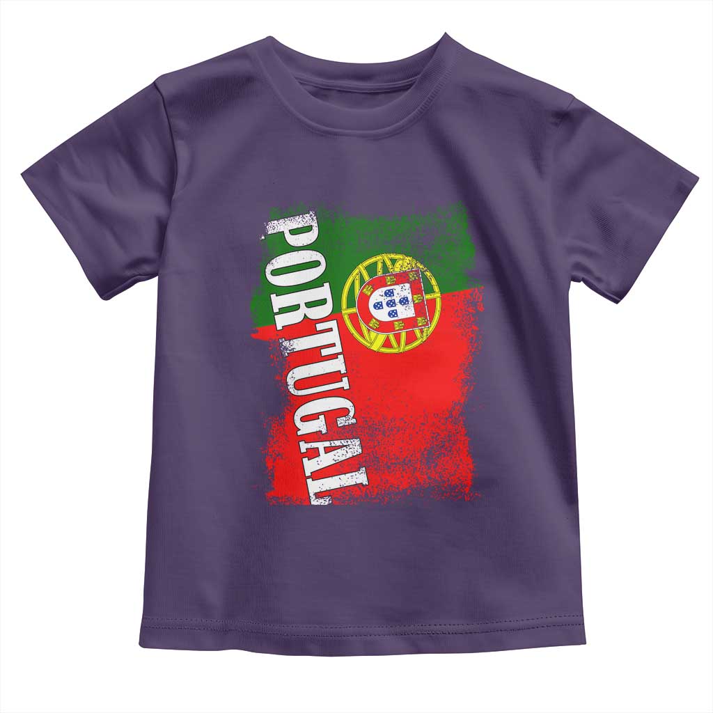 Portugal Flag Toddler T Shirt Retro Vintage Futebol Portuguese Flags - Wonder Print Shop
