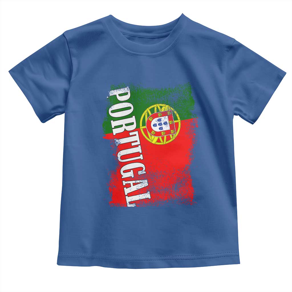 Portugal Flag Toddler T Shirt Retro Vintage Futebol Portuguese Flags - Wonder Print Shop