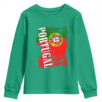 Portugal Flag Youth Sweatshirt Retro Vintage Futebol Portuguese Flags - Wonder Print Shop