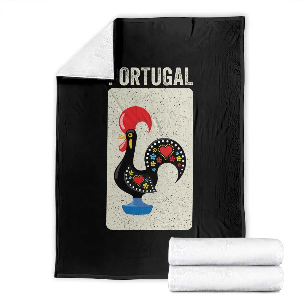 Portuguese Rooster Throw Blanket Galo de Barcelos Portugal Roots Pride Heritage Gift - Wonder Print Shop