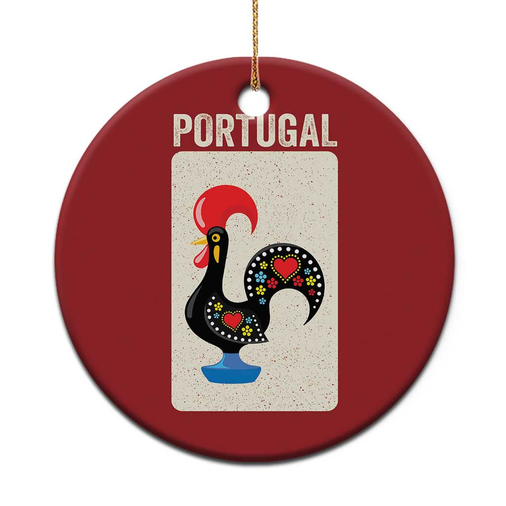 Portuguese Rooster Christmas Ornament Galo de Barcelos Portugal Roots Pride Heritage Gift - Wonder Print Shop