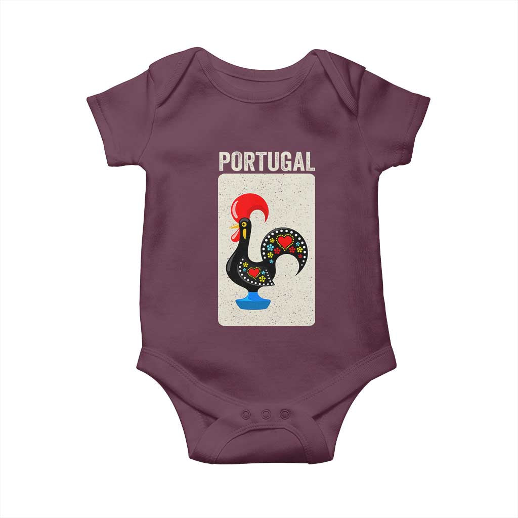 Portuguese Rooster Baby Onesie Galo de Barcelos Portugal Roots Pride Heritage Gift - Wonder Print Shop