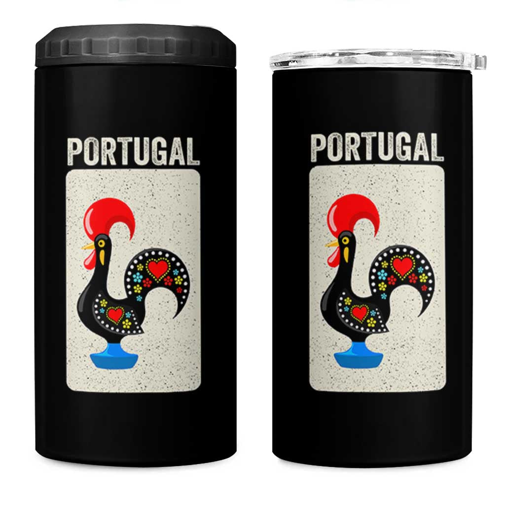 Portuguese Rooster 4 in 1 Can Cooler Tumbler Galo de Barcelos Portugal Roots Pride Heritage Gift - Wonder Print Shop