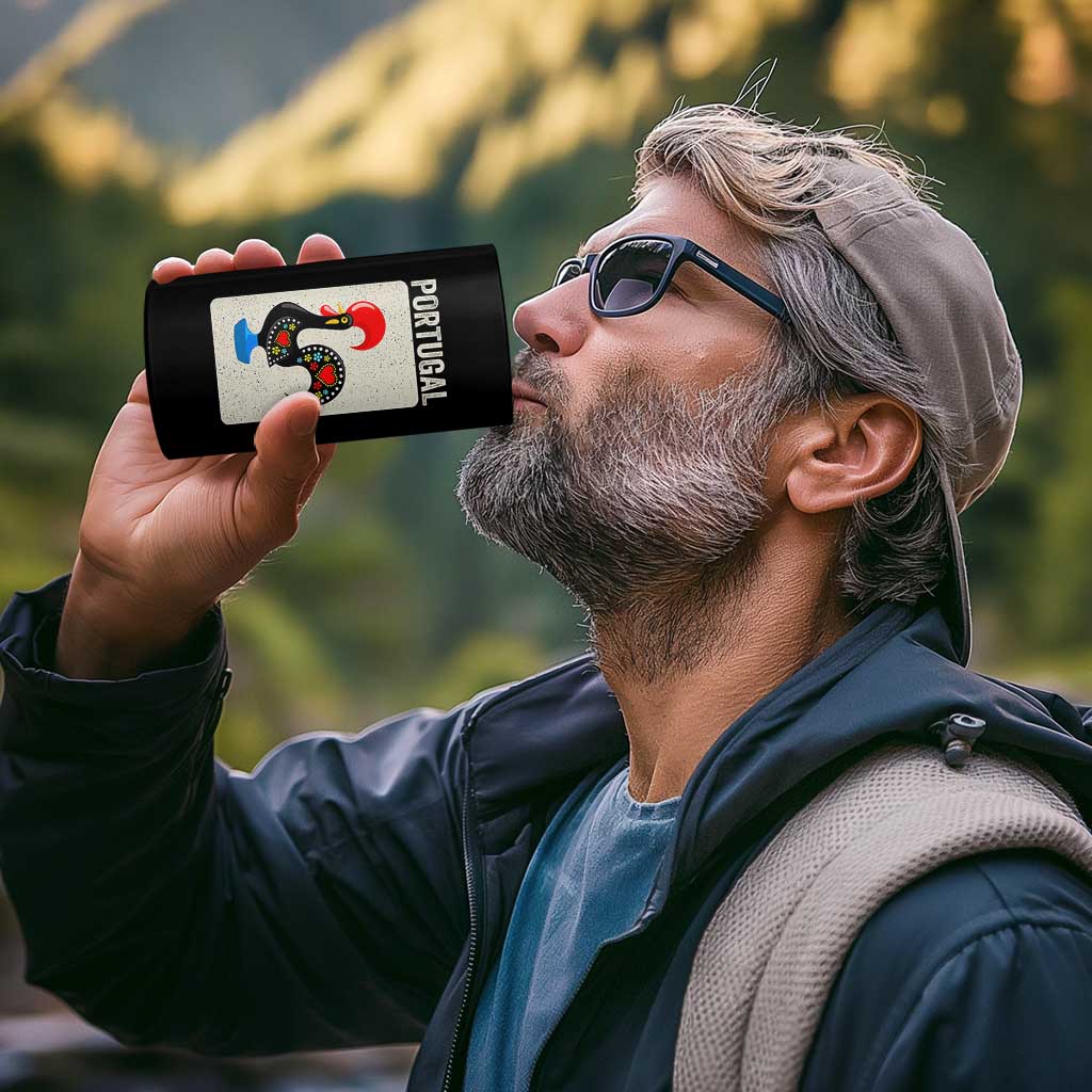 Portuguese Rooster 4 in 1 Can Cooler Tumbler Galo de Barcelos Portugal Roots Pride Heritage Gift - Wonder Print Shop