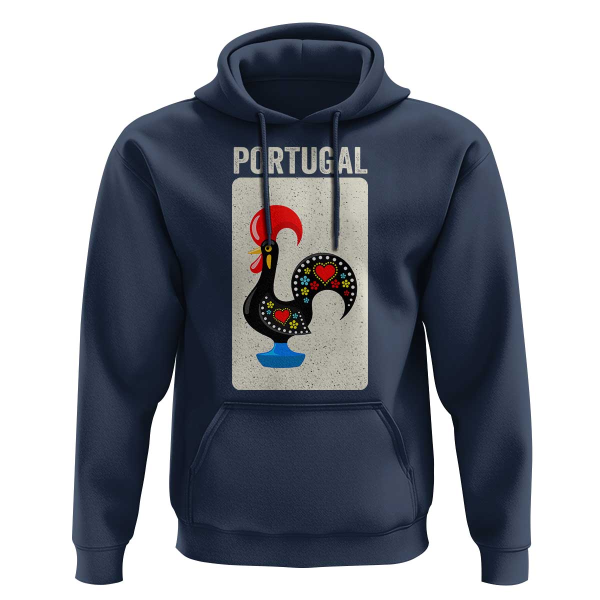 Portuguese Rooster Hoodie Galo de Barcelos Portugal Roots Pride Heritage Gift - Wonder Print Shop
