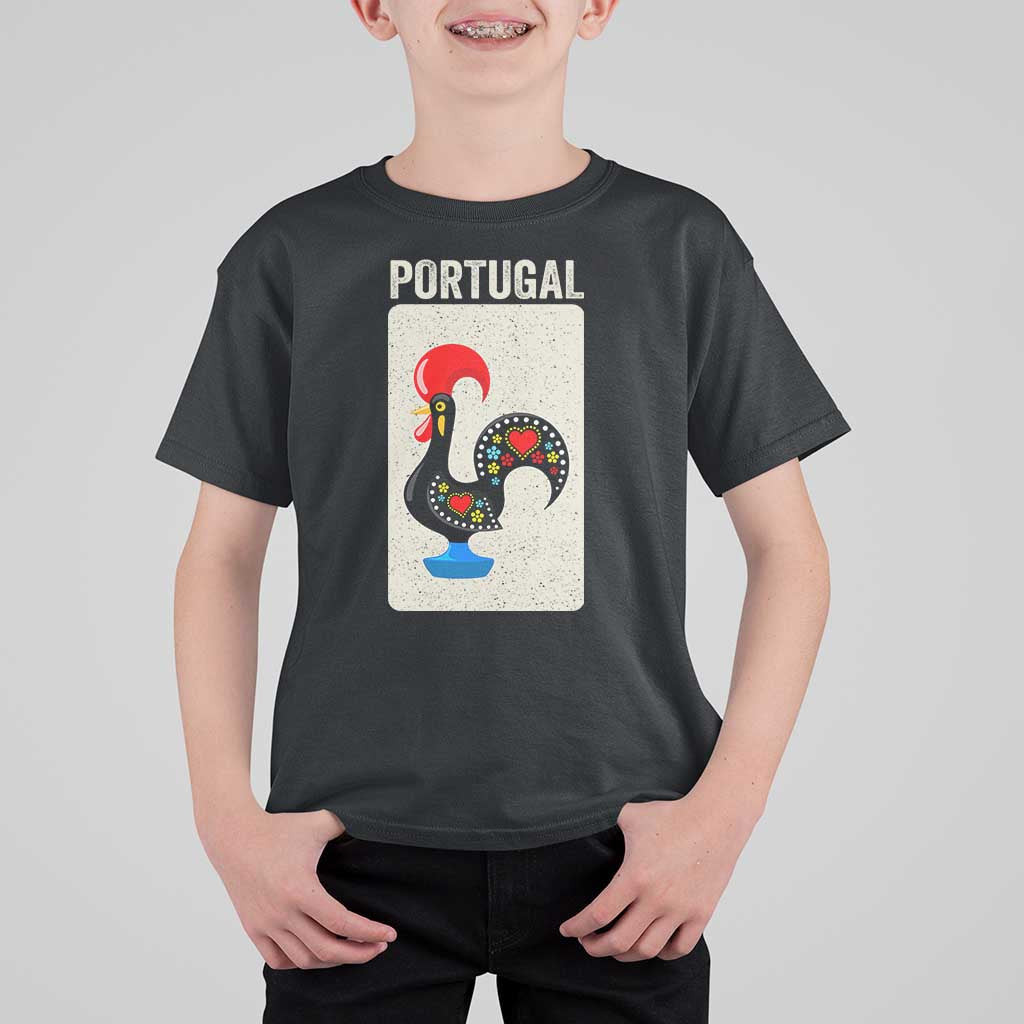 Portuguese Rooster T Shirt For Kid Galo de Barcelos Portugal Roots Pride Heritage Gift - Wonder Print Shop
