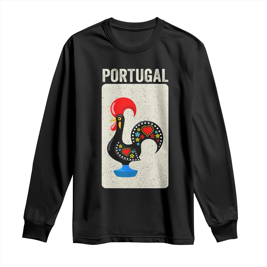 Portuguese Rooster Long Sleeve Shirt Galo de Barcelos Portugal Roots Pride Heritage Gift - Wonder Print Shop