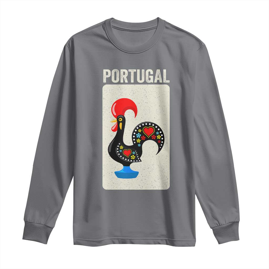 Portuguese Rooster Long Sleeve Shirt Galo de Barcelos Portugal Roots Pride Heritage Gift - Wonder Print Shop