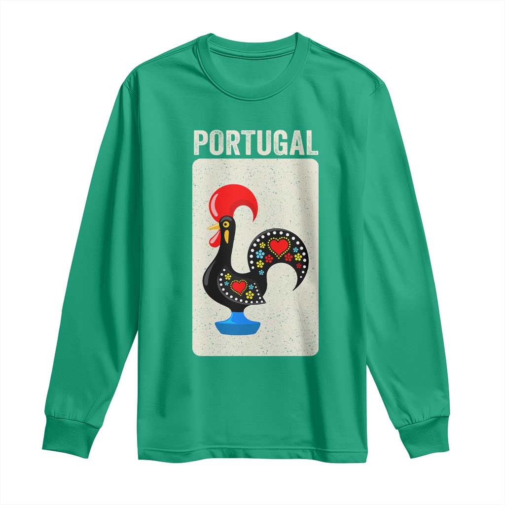 Portuguese Rooster Long Sleeve Shirt Galo de Barcelos Portugal Roots Pride Heritage Gift - Wonder Print Shop