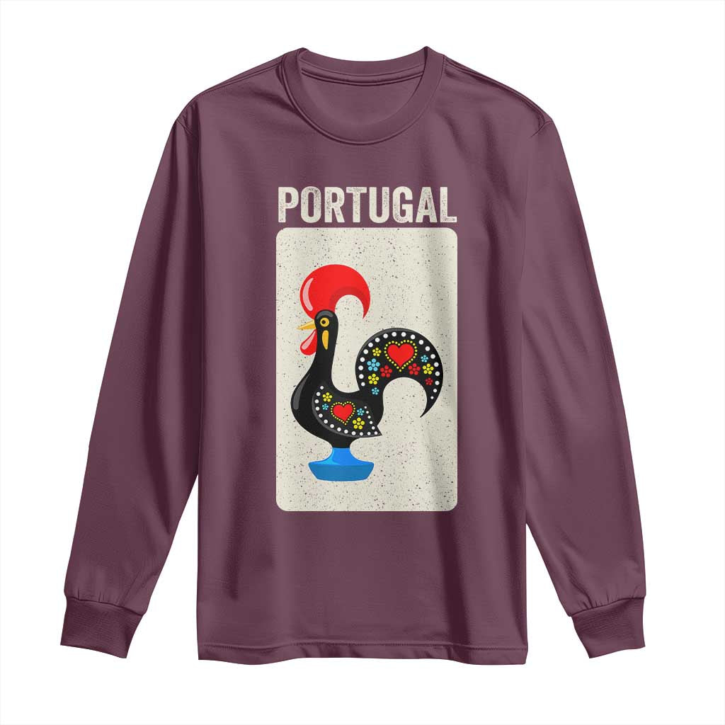 Portuguese Rooster Long Sleeve Shirt Galo de Barcelos Portugal Roots Pride Heritage Gift - Wonder Print Shop