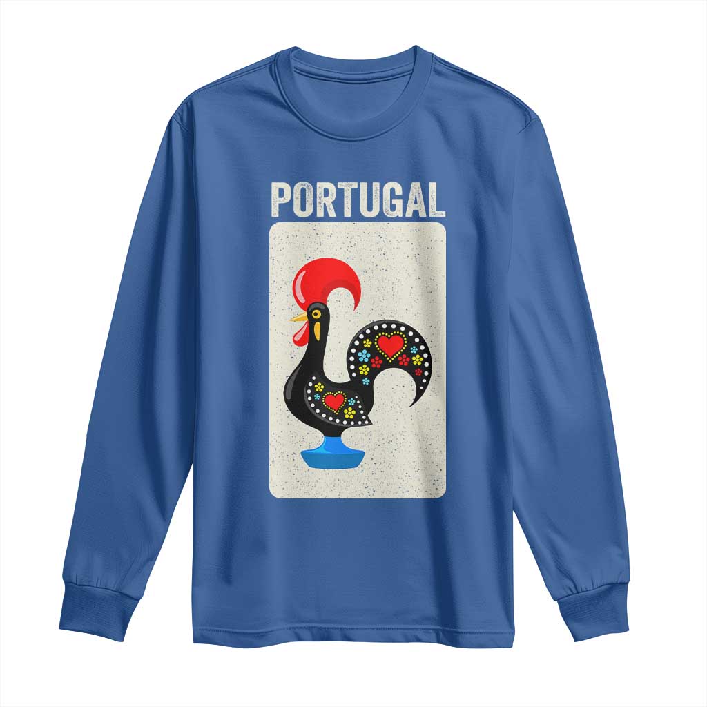Portuguese Rooster Long Sleeve Shirt Galo de Barcelos Portugal Roots Pride Heritage Gift - Wonder Print Shop