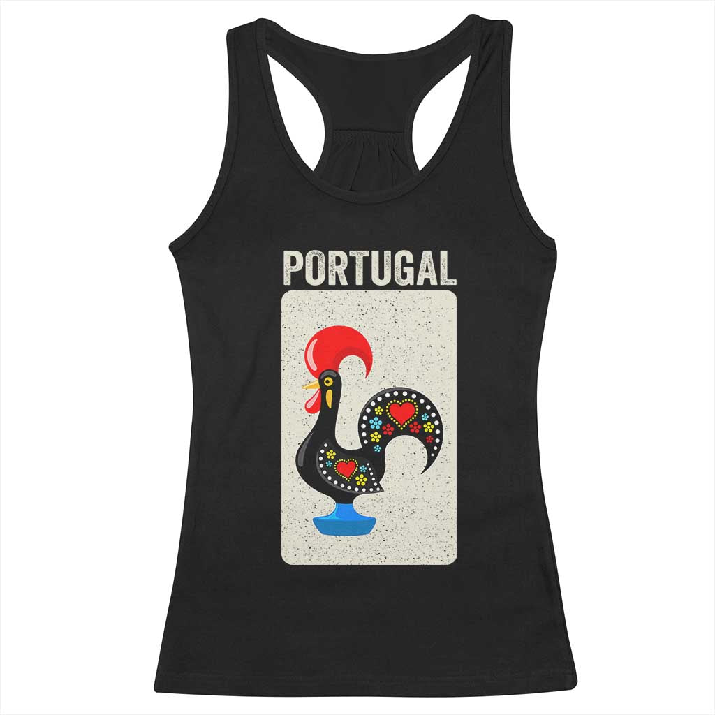 Portuguese Rooster Racerback Tank Top Galo de Barcelos Portugal Roots Pride Heritage Gift - Wonder Print Shop